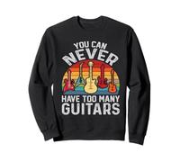 You Can Never Have Troo Many Guitars Retro Guitar Lover Sweatshirt