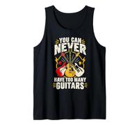 You Can Never Have Troo Many Guitars Rock Music Retro Art Débardeur