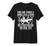 You Can Teach A Monkey to Fly A Plane T-Shirt Haut de Gamme