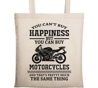 You Can't Buy Happiness But You Can Buy Motorcycles and That's The Same Thing Natural Ecological Cotton Tote Bag Beige
