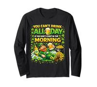 You Cant Drink All Day St Patricks Day Funny Irish Drinking Manche Longue