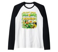 You Cant Drink All Day St Patricks Day Funny Irish Drinking Manche Raglan