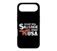 You Cant Spell Sausage Without USA 4th of July American Flag Coque pour iPhone Air