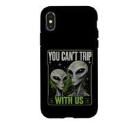 You Can't Trip with Us Funny Alien Retro Vintage UFO Graphic Coque pour iPhone X/XS