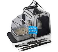 YOU DECIDE MUNICH Boîte de transport pour chat [avec bac à litière] Sac de transport pour chat également grands chats, panier pour chat avec litière pour chat, boîte de voyage pliable CAT´S Premium