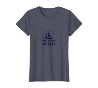 You Float My Boat - Nautical Love Sailing T-Shirt, Femme, Bleu Chiné, XL