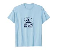 You Float My Boat - Nautical Love Sailing T-Shirt, Homme, Bleu Céleste, XXL
