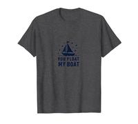 You Float My Boat - Nautical Love Sailing T-Shirt, Homme, Chiné Foncé, 3XL