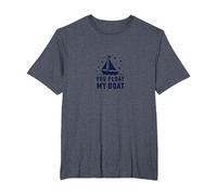You Float My Boat - Nautical Love Sailing T-Shirt, Homme Grandes Tailles, Bleu Chiné, 4X Tall