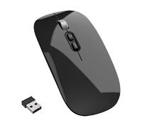 YOU GLOW GIRL Souris sans Fil LED, Souris sans Fil pour Ordinateur Portable, Souris d'ordinateur sans Fil Optique USB Portable 2.4G pour Ordinateur Portable, Mac, MacBook, Android, PC (Noir)