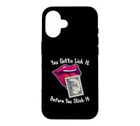 You Gotta Lick It Before You Stick It Funny Adult Joke Coque pour iPhone 16
