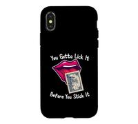 You Gotta Lick It Before You Stick It Funny Adult Joke Coque pour iPhone X/XS