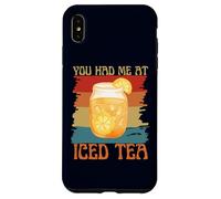 You Had Me at Iced Tea Funny Retro Vintage Tea Lovers Coque pour iPhone XS Max