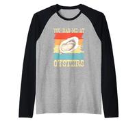 You Had Me at Oysters Funny Retro Vintage Oyster Lovers Manche Raglan