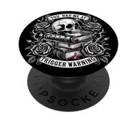 You Had Me At Trigger Warning Dark Romance Reader Bookish PopSockets PopGrip Adhésif
