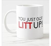 "You Just Got Litt Up" Mug, White, 330ml