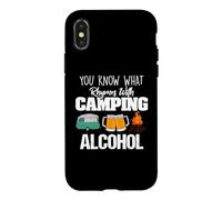 You Know What Rhymes with Camping Alcohol Lover Coque pour iPhone X/XS