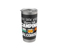 You Know What Rhymes With Camping Alcohol Lover Gobelet isotherme en acier inoxydable double paroi