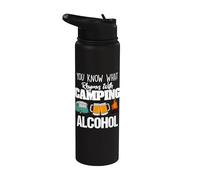 You Know What Rhymes With Camping Alcohol Lover Stainless Steel Insulated Water Bottle