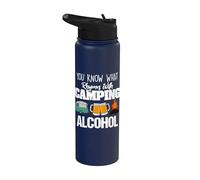 You Know What Rhymes With Camping Alcohol Lover Stainless Steel Insulated Water Bottle