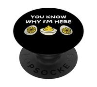 You Know Why I'm Here Funny Foodie Deviled Eggs Men Women PopSockets PopGrip Adhésif