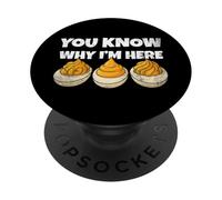 You Know Why I'm Here Funny Foodie Deviled Eggs Men Women PopSockets PopGrip Adhésif