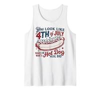 You Look Like the 4 juillet : un barbecue amusant avec des hot dogs Débardeur