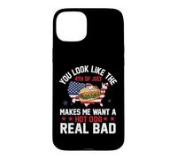 You Look Like The 4th of July Makes me Want a Hot Dog Coque pour iPhone 15 Plus