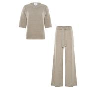 YOU LOOK PERFECT Tenue d'intérieur 'Pullover Fay & Pants Bailey' taupe, Taille M