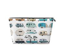 You Make Me Happy Trousse de maquillage avec imprimé remorque pour sac à main, organiseur de maquillage pour sac à main, pochette de beauté étanche pour femmes et filles, Argenté., Taille unique