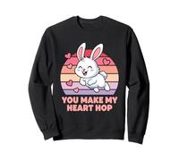 You Make My Heart Hop Cute Bunny Love Sweatshirt