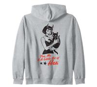 You Me and A Little Bit of Hex Chat sorcière rétro Halloween Sweat à Capuche