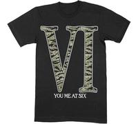 You Me at Six Camo Logo Mens T Shirt You Me at Six Tee Black XL