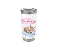 You Rang Up Capybara Funny Couple Love Valentine Meme Gobelet isotherme en acier inoxydable double paroi