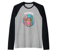 You Rock Bull Bison Lets Rock Manche Raglan