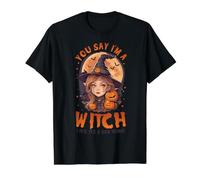 You, Say I'm A Witch Like It's a Bad Thing Cute Witch T-Shirt Graphique avec Valeur, Homme, Noir, S