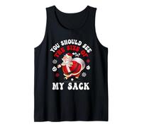 You Should See The Size of My Sack Funny Santa Christmas Débardeur