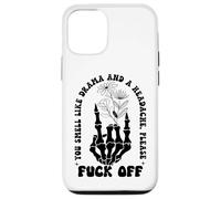 You Smell Like Drama a Headache Go Away F Off Middle Finger Coque pour iPhone 12/12 Pro