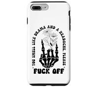 You Smell Like Drama a Headache Go Away F Off Middle Finger Coque pour iPhone 7 Plus/8 Plus