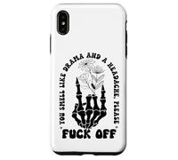 You Smell Like Drama a Headache Go Away F Off Middle Finger Coque pour iPhone XS Max