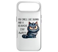 You Smell Like Drama and A Headache Please Go Away Funny Cat Coque pour iPhone Air