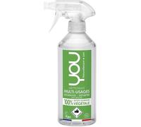 YOU - Spray Nettoyant - Toutes Surfaces - 3 en 1 - Multi-Usages - Dégraisse & Détartre - Agents nettoyants d'Origine Végétale - Parfum Citron - 500 ml - Fabriqué en France