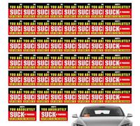 You Suck At Parking Cards 50 pièces, cartonnées blague 5 x 9 cm étiquettes de stationnement | panneaux plaisantants pour violations cadeaux adultes hommes femmes en plein air