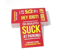 You Suck at Parking Cards Lot de 50 cartes de farces Rouge