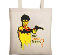 You Talkin to Me Sac fourre-tout en coton écologique naturel Beige