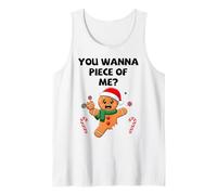 You Wanna Piece of Me Bonhomme en Pain d'épice de Noël Amusant Débardeur