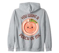 You Want A Peach of Me Jeu de Mots Mignon Kawaii pêche pêche Sweat à Capuche
