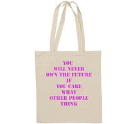 You will never own the future Sac fourre-tout en coton naturel Blanc