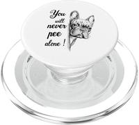 You Will Never Pee Alone French Bulldog Salle de Bain PopSockets PopGrip pour MagSafe