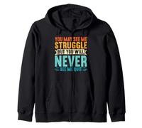 You Will Never See Me Quit Entraînement Gym Fitness Motivation Sweat à Capuche